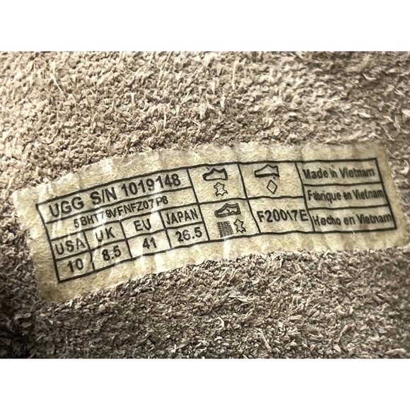 UGG Elora Sahara Grey Suede Leather Ankle Boots, Women's Size 10 - Picture 14 of 16